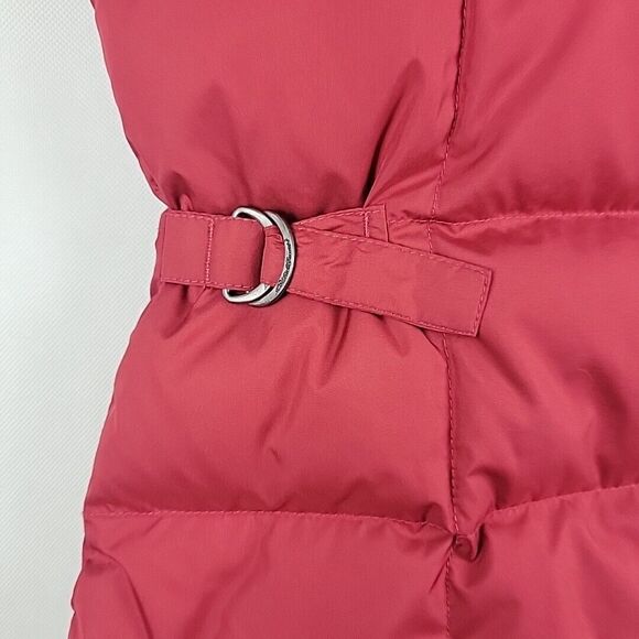 Eddie Bauer Goose Down Puffer Vest Womens Large Red EB700 Quilted Fitted - Picture 10 of 13